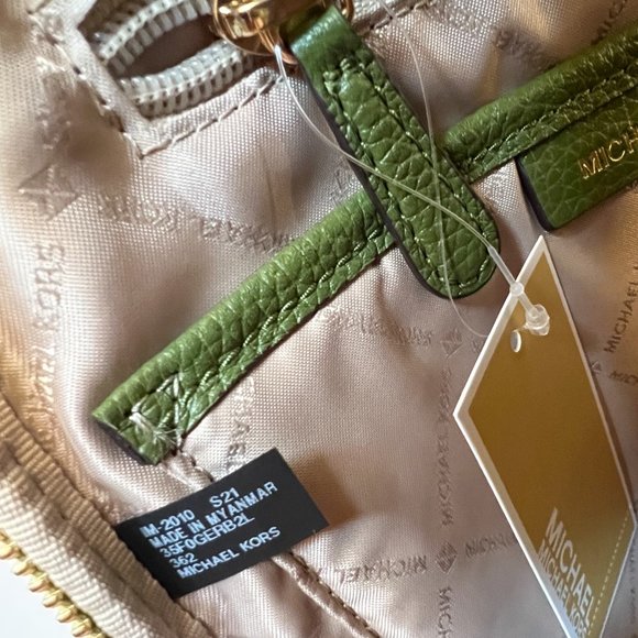 Michael Kors Erin Medium Backpack Pebbled Leather Evergreen main image 5